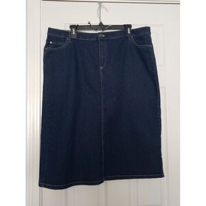 Ntouch Womans Midi Denim Skirt Size XL